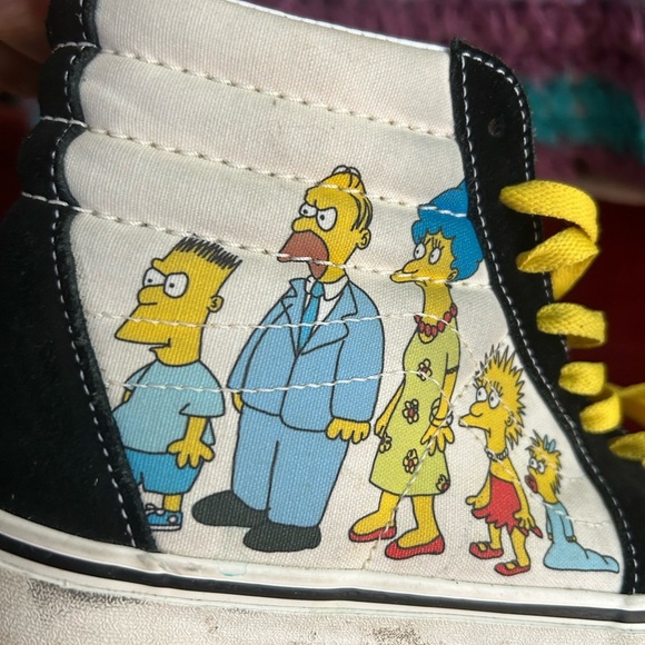 Men's The Simpsons Van's Shoes Sneakers Size M6 W7.5 - Picture 15 of 16